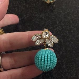 Cristal and ball earrings